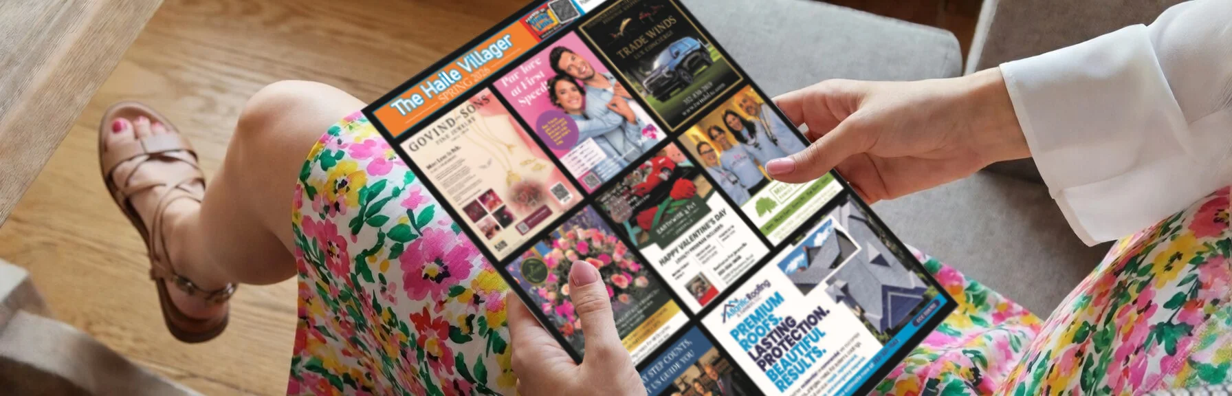 Haile Villager Hero Woman Reading 9x12 Card webp